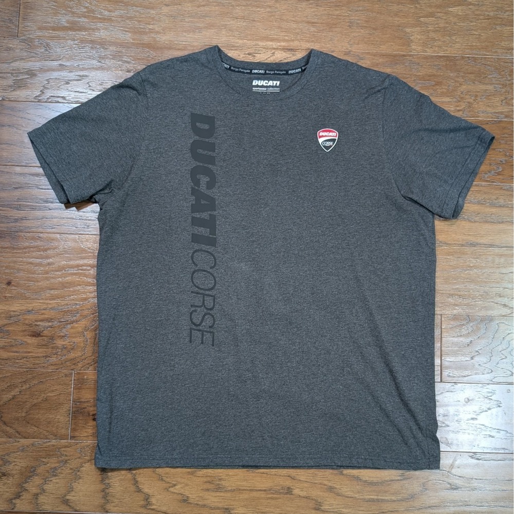 Ducati Corse DC Tonal Short Sleeve T-Shirt Gray Black‎ Size XXL (25x30)